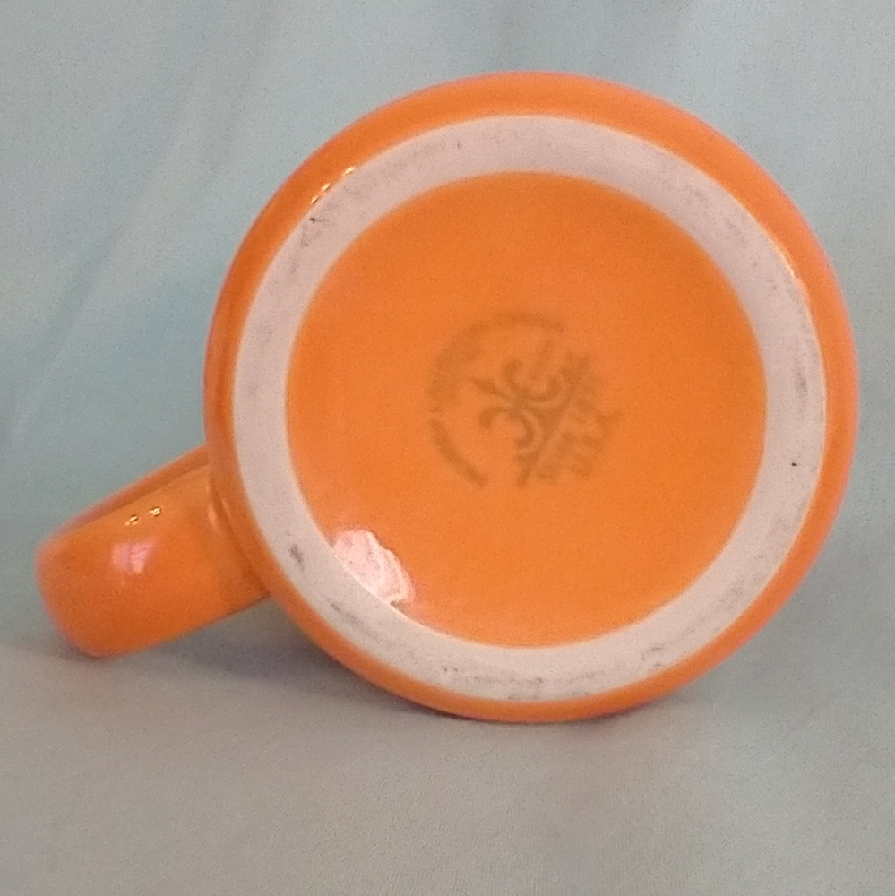 Homer Laughlin Vintage orange coffee mug - Picture 5 of 8